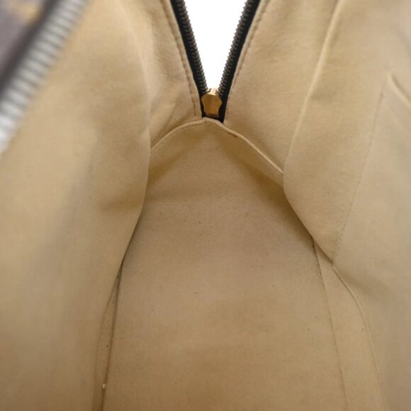 LOUIS VUITTON Manhattan PM Hand Bag Monogram Leather Brown Gold - Picture 16 of 16